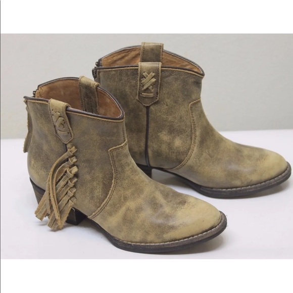 COPY - Very Volatile Women Brown Leather Cowboy Ankle Boots 6 - Picture 2 of 4